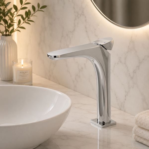 BASSINO DOLFIN long Body  Ultra-Modern Basin Faucet | 3 Years Warranty Chrome