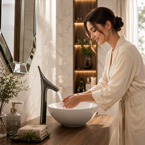 BASSINO Carlos Series Designer Basin Faucet Gun Grey – Cold Water Only