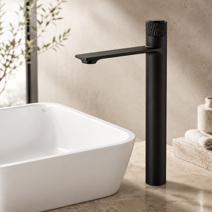 BASSINO BITA Long Body Basin Faucet – Push Button Mixer | 3 Years Warranty | Black