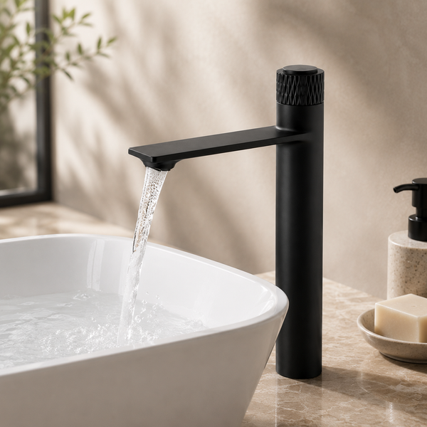 BASSINO BITA Long Body Basin Faucet – Push Button Mixer | 3 Years Warranty | Black
