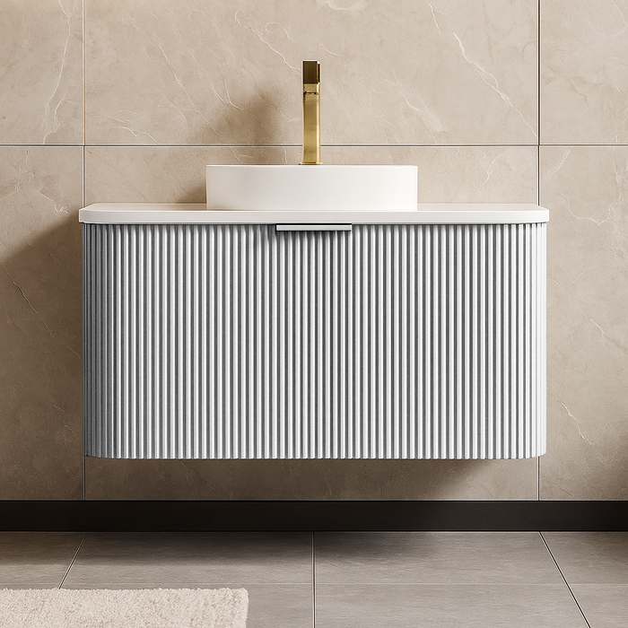 600mm PVC Bathroom Main Cabinet with Rock Slate Top (Without Basin & Mirror)