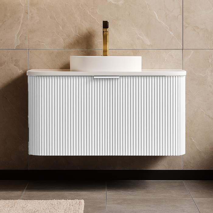 1000mm PVC Bathroom Main Cabinet with Rock Slate Top (Without Basin & Mirror)