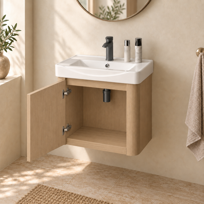 Modern Wall-Mounted Bathroom Vanity with Basin – 530 × 350 × 400 mm