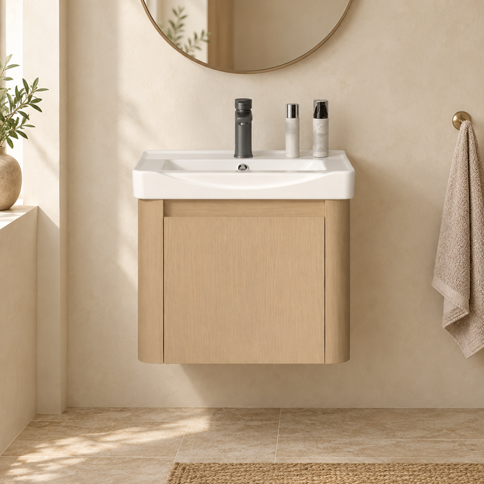 Modern Wall-Mounted Bathroom Vanity with Basin – 530 × 350 × 400 mm