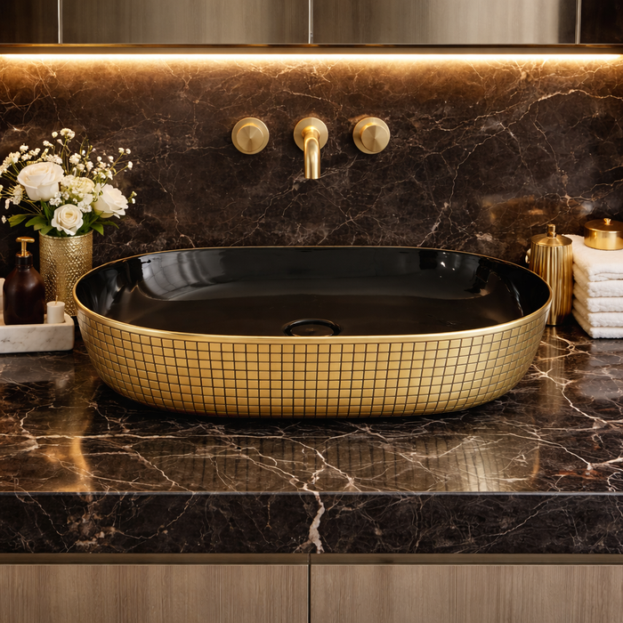 Premium Designer Table Top Wash Basin (24X16X5 In) BTT-917