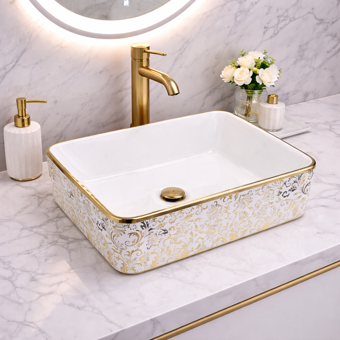 Premium Designer Table top Wash Basin (19x15x5.5 In) BTT-1040