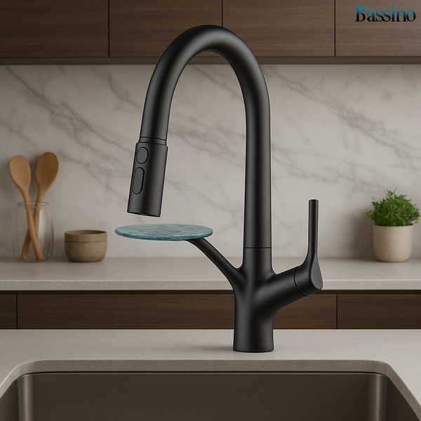Pull-Out 3-Function Kitchen Sink Mixer Tap | 360° Swivel | Multi-Flow | 4 Finishes | 7-Year Warranty Black