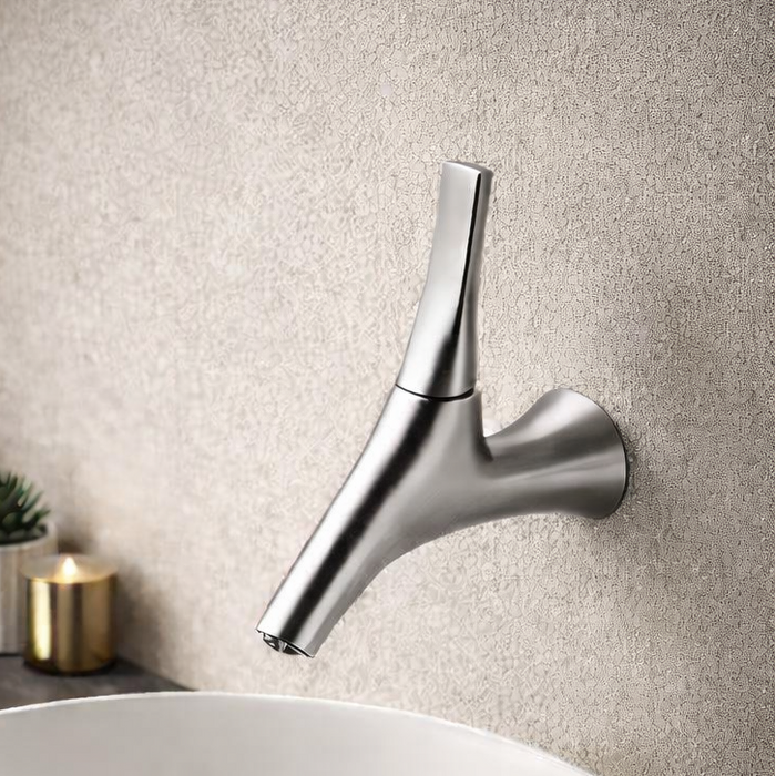 BASSINO Carlos Series Aura Wall-Mounted Designer Faucet Chrome