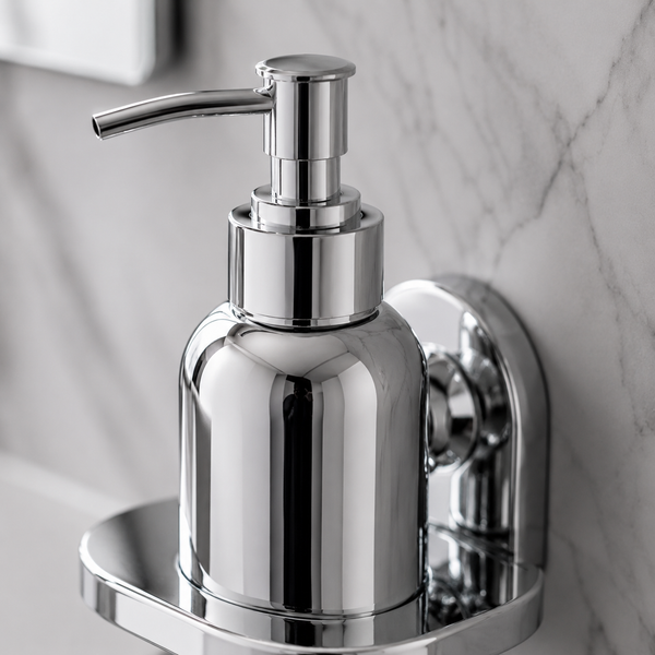 BASSINO Stylish Liquid Soap Dispenser For Bathroom/office/home/hotels-SS 304-CHROME FINISH
