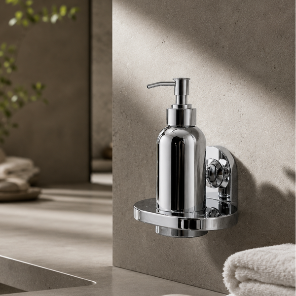 BASSINO Stylish Liquid Soap Dispenser For Bathroom/office/home/hotels-SS 304-CHROME FINISH