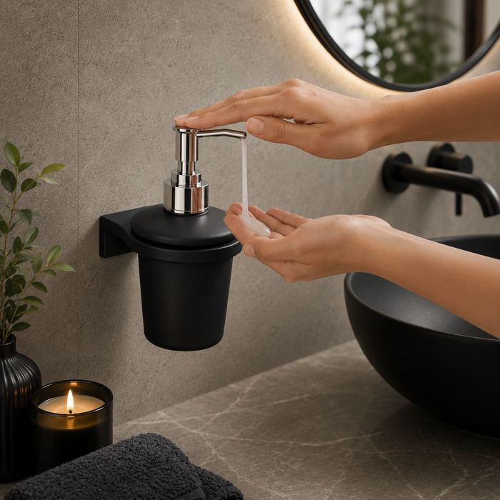 BASSINO Stylist Dispenser Bottle-Glossy Black