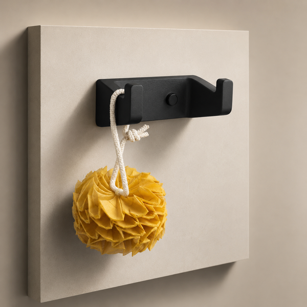 BASSINO Stylist Robe Hook for bathroom/bedroom-Glossy Black