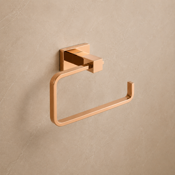 BASSINO Stylish Napkin Ring For Bathroom/office/home/hotels-Brass,Glossy Finish Rose gold
