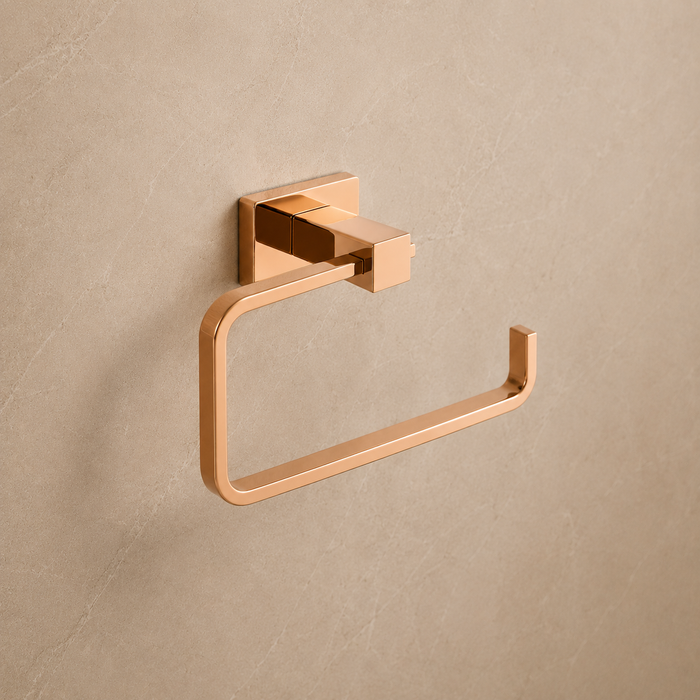 BASSINO Stylish Napkin Ring For Bathroom/office/home/hotels-Brass,Glossy Finish Rose gold