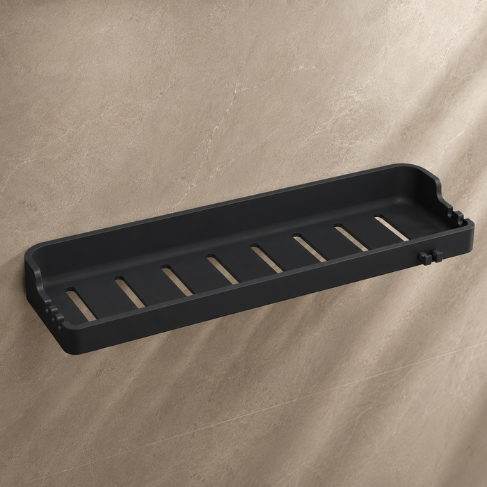 BASSINO Modern Shower Shelf/Shower Rack For Bathroom-Glossy Black