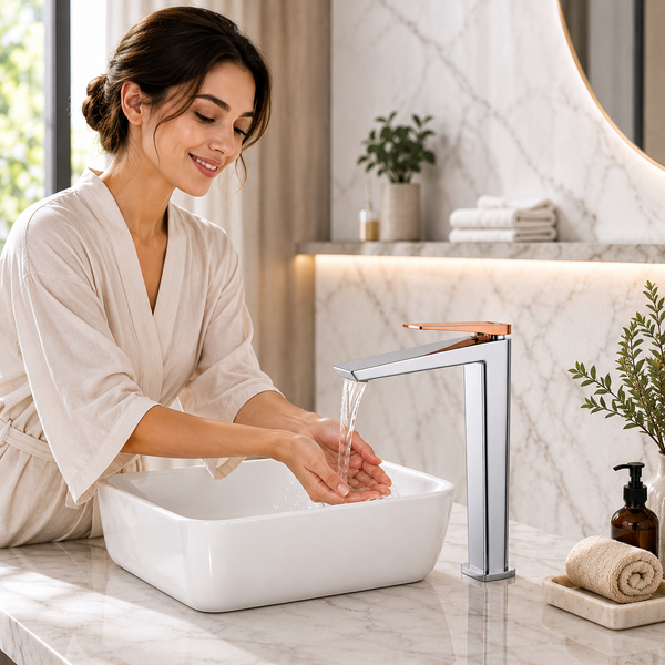 BASSINO NEXO Long Body Modern Basin Faucet | 3 Years Warranty Chrome