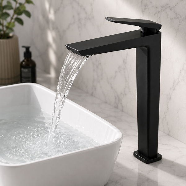 BASSINO NEXO Long Body Modern Basin Faucet | 3 Years Warranty Black