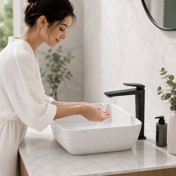 BASSINO NEXO Long Body Modern Basin Faucet | 3 Years Warranty Black