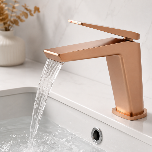 BASSINO NEXUS Short Body Modern Basin Faucet Mixer | 3 Years Warranty Rose gold