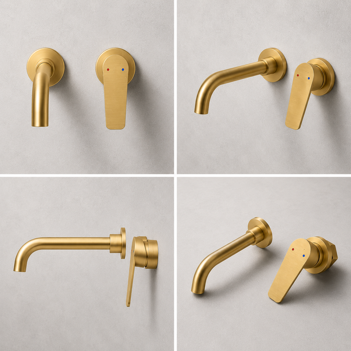 BASSINO MARK Concealed Basin Hot & Cold Mixer Faucet | 3 Years Warranty Gold