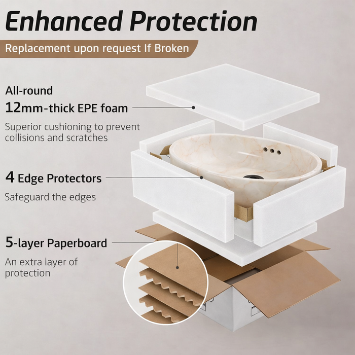 Designer Table Top Basin (24 x 14 x 5  in) BTT-907