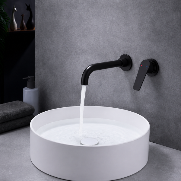 BASSINO MARK Concealed Basin Hot & Cold Mixer Faucet | 3 Years Warranty Black