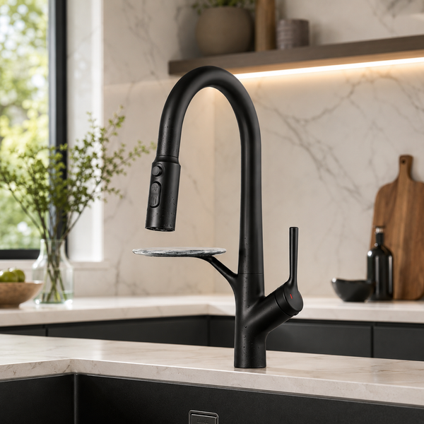 Pull-Out 3-Function Kitchen Sink Mixer Tap | 360° Swivel | Multi-Flow | 4 Finishes | 7-Year Warranty Black