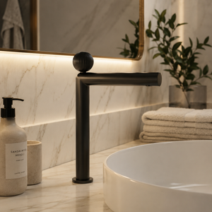 BASSINO Modern Crown Long Body Luxury Basin Faucet | 3 years Warranty Black