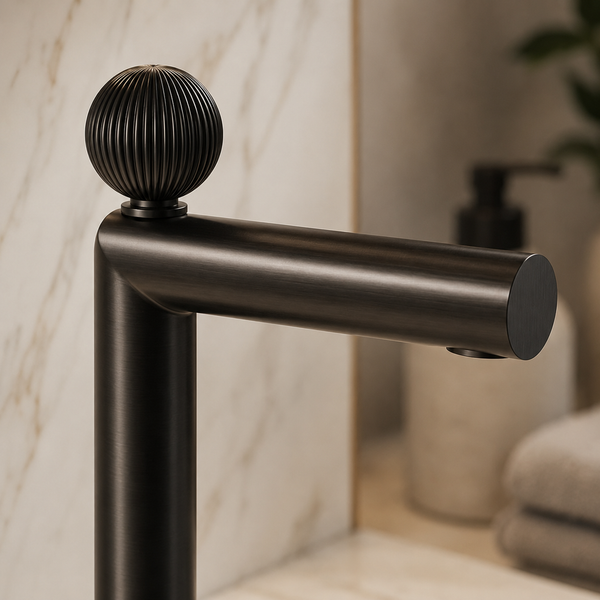BASSINO Modern Crown Long Body Luxury Basin Faucet | 3 years Warranty Black