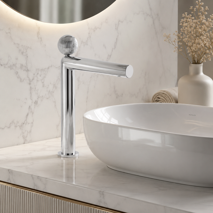 BASSINO Modern Crown Long Body Luxury Basin Faucet | 3 years Warranty Chrome