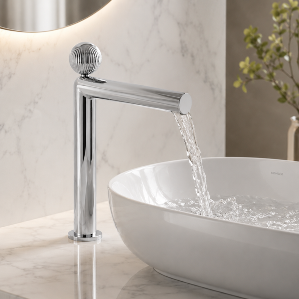 BASSINO Modern Crown Long Body Luxury Basin Faucet | 3 years Warranty Chrome