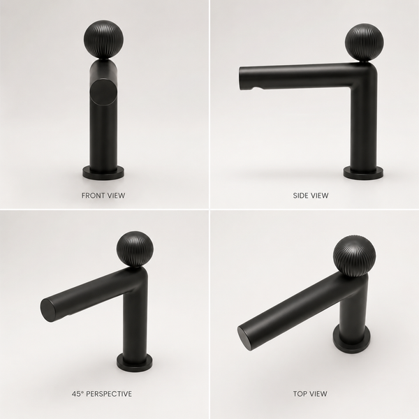 BASSINO Modern Luxury Croma Premium Basin Faucet | 3 years warranty Black