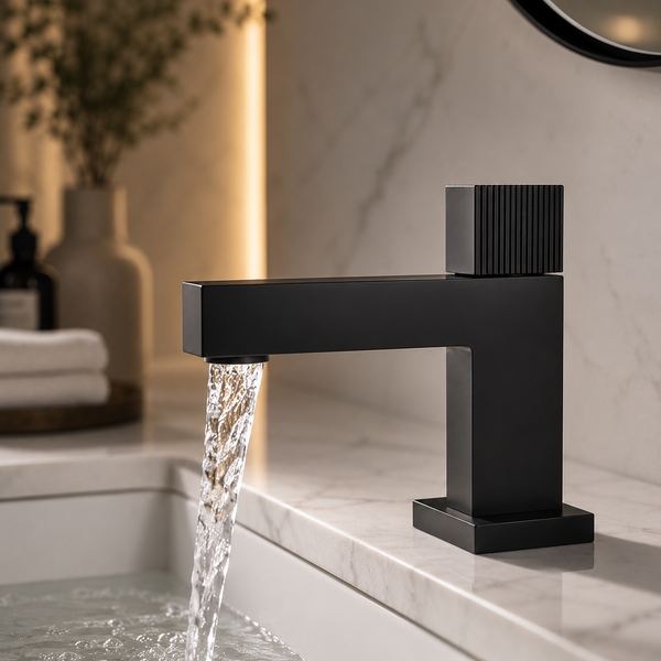 BASSINO TITAN Short Body Modern Basin Faucet Mixer | 3 Years Warranty Black