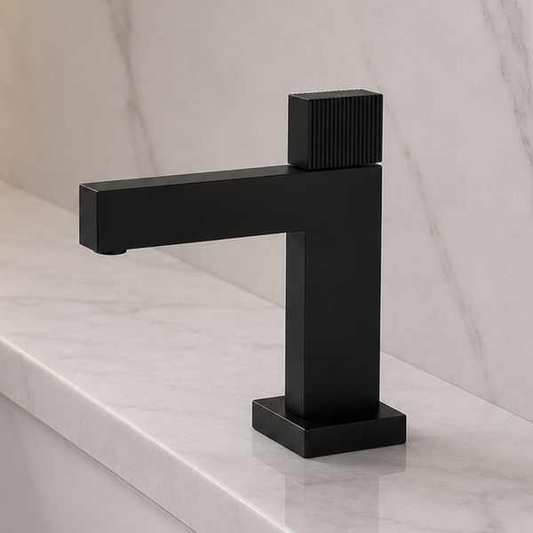BASSINO TITAN Short Body Modern Basin Faucet Mixer | 3 Years Warranty Black