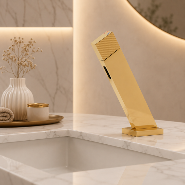 BASSINO SENTO Short Body Basin Faucet Mixer | 3 Years Warranty Gold