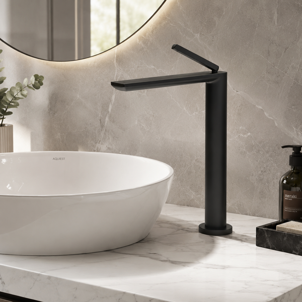 BASSINO AQVA Premium Long Body Basin Faucet Mixer | 3 Years Warranty Black