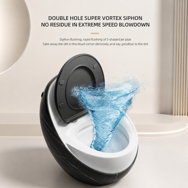 Luxury Imported One-Piece Western Toilet | Glossy + Matte Designer WC | Approx. 26 × 19 × 25 Inches Black