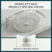 Clear round glass table top wash basin 400x400x120 mm with fluted ribbed design, modern transparent countertop basin for luxury bathrooms