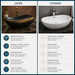 Counter Top Wash Basin in Black and Gold 
