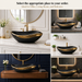 Counter Top Wash Basin in Black and Gold  8