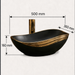 Counter Top Wash Basin in Black and Gold 