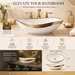 Counter Top Wash Basin in Gold and White 6