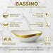 Counter Top Wash Basin in Gold and White