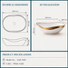 Counter Top Wash Basin in Gold and White Size