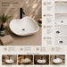 Designer Ceramic Table Top Wash Basin, Matt Marble Finish 