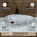 Designer grey and white marble pattern table top wash basin 560 × 355 × 130 mm with glossy finish and asymmetrical oval shape for modern luxury bathrooms.
