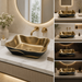 Dual Tone Countertop Wash Basin Black and Gold