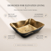 Dual Tone Countertop Wash Basin Black and Gold