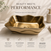 Dual Tone Countertop Wash Basin White and Gold