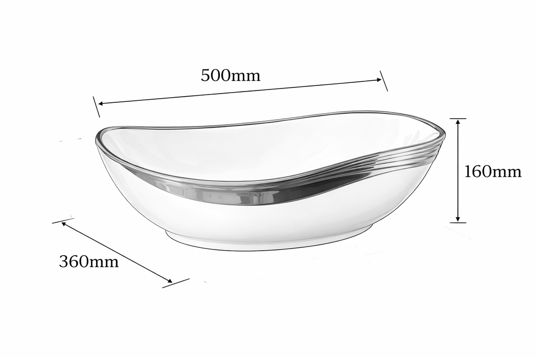 Bassino Luxury Counter Top Wash Basin in Gold & Rose Gold | Designer Table Top Basin | Approx. 20 × 14 × 6 Inches
